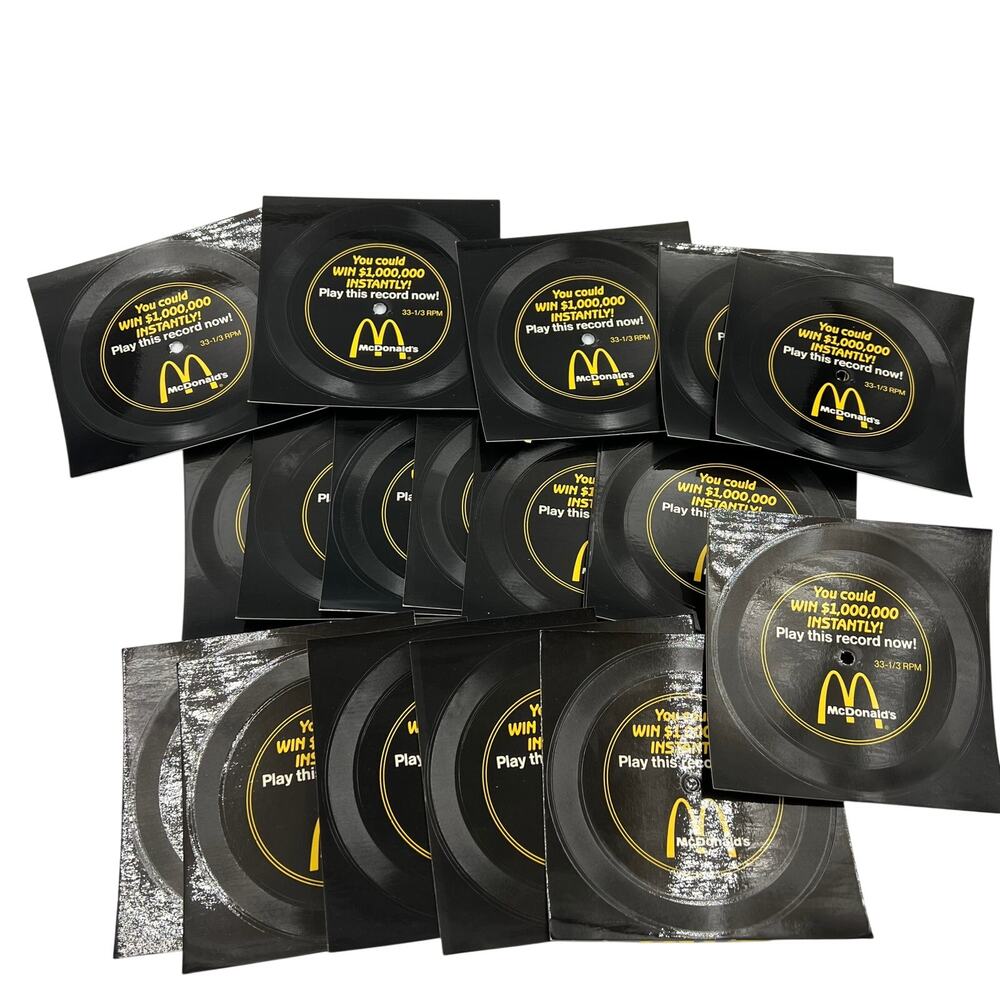 Lot 18 McDonald’s You Could Win 1,000,000 Menu Song Promo Vinyl Flexi 1988 7”